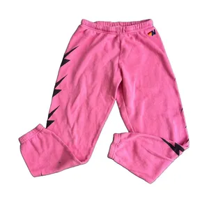 Aviator Nation Paris Pink Bolt Sweatpants Medium Preppy thumbnail 1