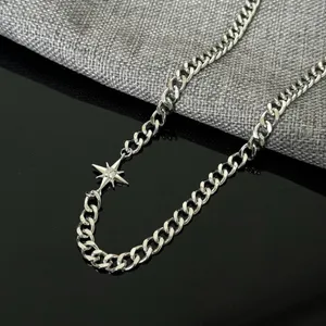 Star Link Chain Necklace for Men Women Streetwear Unisex Hip Hop Style thumbnail 4