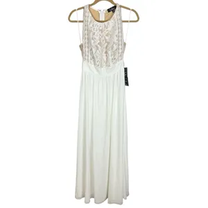 Lulu’s Forever & Always White Lace Maxi Dress Sz XS NWT Bridesmaid Formal thumbnail 5