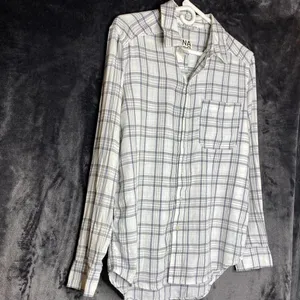 TNA Plaid Cotton‎ Shirt White Size XS thumbnail 5