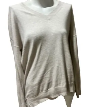 Banana Republic Women's V-Neck Pullover Sweater Beige Standard Size L thumbnail 1