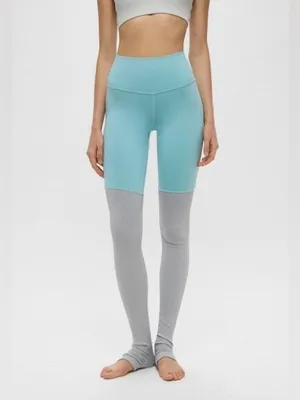 ALO YOGA High Waisted Goddess Legging in Blue Quartz Dove Grey Heather Sz. XXS thumbnail 5