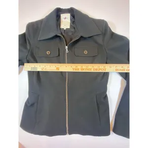 Vertigo jacket coat Paris Brand small‎ Blazer, Dress With Pockets black full zip thumbnail 4
