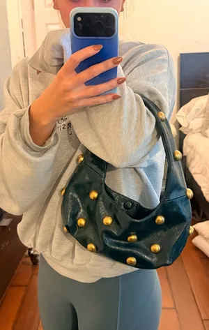 Zara studded purse green thumbnail 1