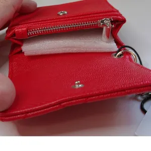 Steve Madden BWREN-U Russian Red Quilted Card Case Keychain Wallet NWT thumbnail 2