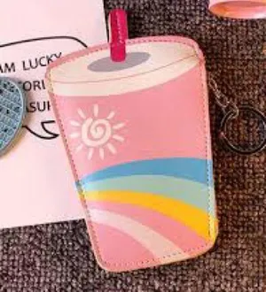 Cute Pink Cup Keychain Coinpurse thumbnail 1