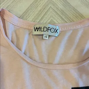 Wildfox Women’s Wide Boxy Light Pink Dare Devil Tee Size XS thumbnail 2