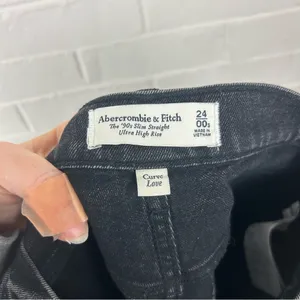 Abercrombie & Fitch Curve Love The 90s Slim Straight Cross Waist Jean Size 24 thumbnail 2