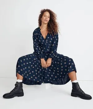 Madewell Challis Midi Dress thumbnail 1