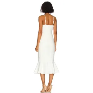 New!‎ Likely Hirsch Midi Flute Dress in White Size 2 $298 thumbnail 3