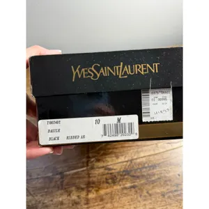Yves‎ Saint Laurent Vintage Black Buckle Pump Heels size 10 thumbnail 9