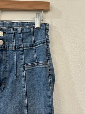 Free‎ People We The Free Jayde Flare Jeans in Sunburst Blue Size 29 thumbnail 8