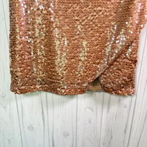 RACHEL ZOE Stretch‎ Sequin Mini Skirt in Rose Gold, Large thumbnail 5