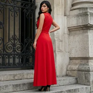 Vintage Ayes Unlimited Maxi Dress M/L True Wrap Gown Party Event Christmas thumbnail 9