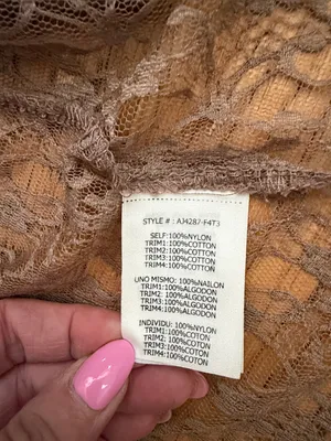 NWOT - L - Altar'd State Dusty Brown Lace Open-Front Cardigan thumbnail 6