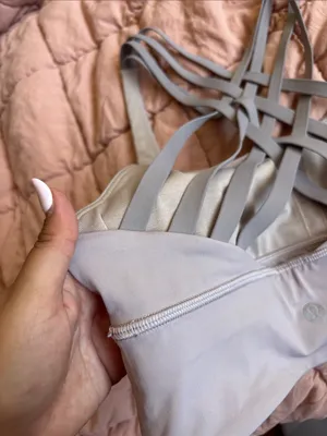 Lululemon Dusty Pink Longline Energy Racerback Strappy Sports Bra thumbnail 3