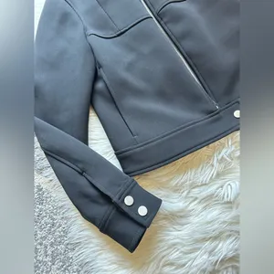 ZARA neoprene zip jacket thumbnail 4