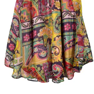 Free People Paisley Patchwork Halter Tank Top Multicolor Boho Trapeze Size M thumbnail 5