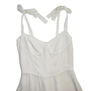NWT Reformation Nikita Midi in Ivory Tank Tie Straps Flounce Hem Dress 8 thumbnail 4