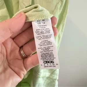 NWT ASOS Lime Green Linen Blend‎ Oversized Blazer Size 14 thumbnail 4