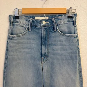 Mother Superior The Hustler Roller Sneak Jeans 26 I Confess Wide Leg Light Wash thumbnail 4