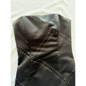 Jessica McClintock Y2K Black Strapless Gown Sz2 thumbnail 3