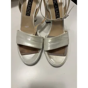 CASADEI Opalescent STRAPPY HEELS SANDALS‎ 37.5 Ankle Strap thumbnail 5