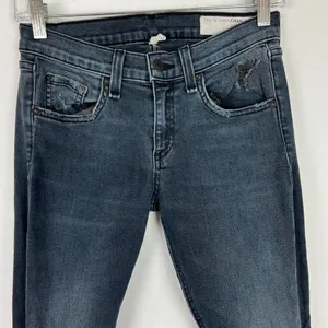 Rag & Bone Capri Jeans Steele Distressed Skinny Size 26 T1328 thumbnail 2