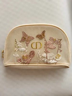 Dior Embroidered Butterfly Tote Bag & Cosmetic Pouch Set thumbnail 3