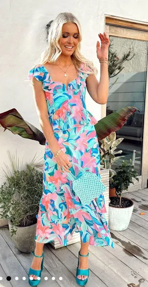 Show Me Your Mumu Reese Ruffle Dress thumbnail 2