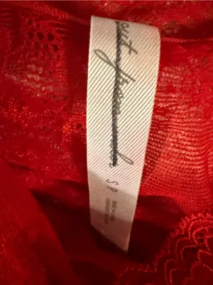Urban Outfitters Just Peachy Red Lace Off-Shoulder Bralette thumbnail 5