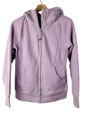 Lululemon Scuba Lilac Quartz Light Cotton Fleece Full Zip Athletic Sweatshirt 6 thumbnail 3