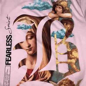 Fresh Laundry pink fearless Saint graphic tee size M thumbnail 6