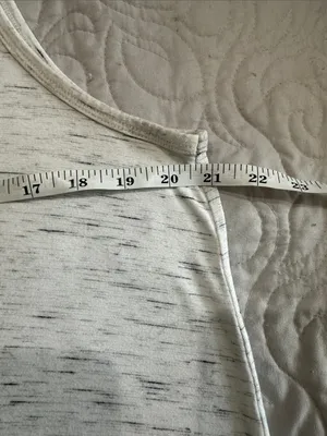Old Navy “Luxe” White Heathered Women's Tank Top- Size Large thumbnail 8