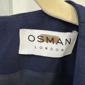 Osman London‎ Sleeveless Wrap Gathered Mini Dress Asymmetric Hemline Navy Size 4 thumbnail 7