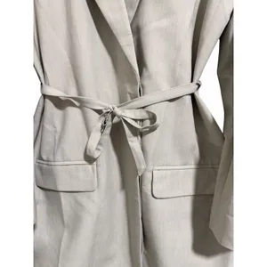 Abercrombie & Fitch Belted Blazer Tan Greige Mini Dress‎ Women's Size Large Tall thumbnail 7