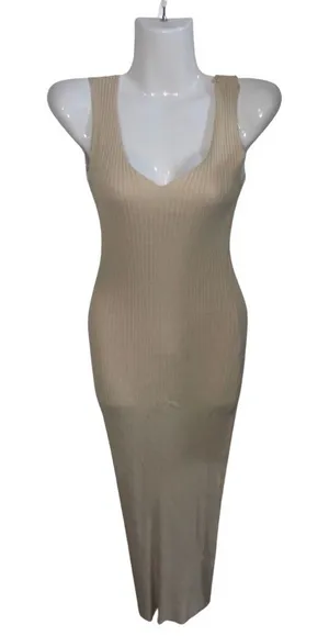 Forever 21 Ribbed sleeveless Tank Midi Dress SZ XS Bodycon Y2K Street Chic thumbnail 1