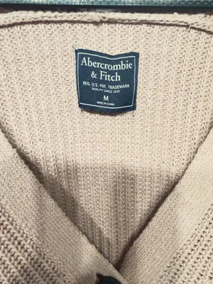 Abercrombie & Fitch Dusty Rose woven lightweight cardigan size Medium thumbnail 4