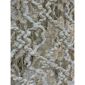 Vintage Lace Dress Size 12 Cream Ribbon Sequin Victorian‎ Romantic Delicate thumbnail 9