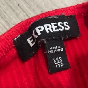 Express Red Ribbed Long Sleeve Bodysuit thumbnail 2