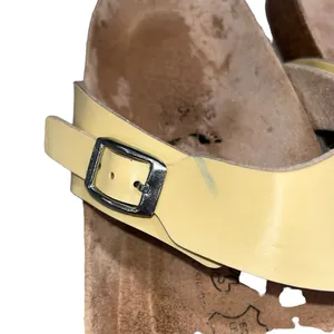 Birkenstock Birki’s Franca Popcorn Yellow Nubuck Leather Sandals size 8 narrow thumbnail 5