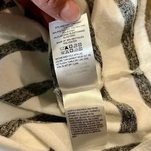 Lucky Brand Gray White Striped Crew Neck Long Sleeve XL thumbnail 10