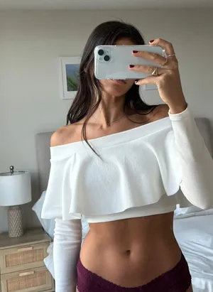 Crop Top White thumbnail 1