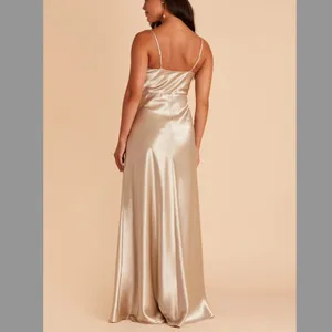 Birdy Grey Satin Champagne Lisa Dress thumbnail 2