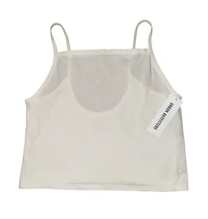 Out From Under Urban Outfitters White Cropped Cami Tank Top Size L NWT thumbnail 1