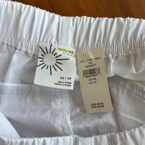 NWT Offline By Aerie Day Off Shorts XS White Athletic Piping Sporty Gorpcore thumbnail 2