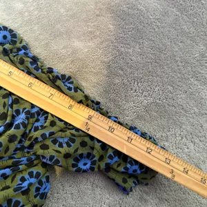 Free People Briella Ruched Midi Dress Size M Green Mesh Floral Split Bodycon thumbnail 13