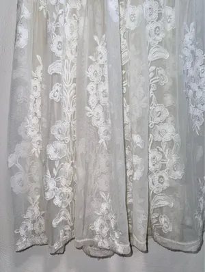 Altar’d State Nallah White Lace Maxi Dress V-neck Sheer thumbnail 5