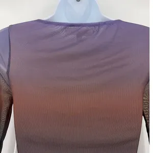 Madden Girl Sheer Mesh Ombre Top Sz S Y2K Ruched Indie NWT Going Out Festival thumbnail 7