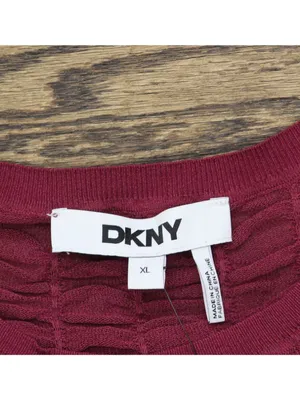 DKNY Womens Superfine Textured Lightweight Top P52SAW83 Beet Red XL thumbnail 3